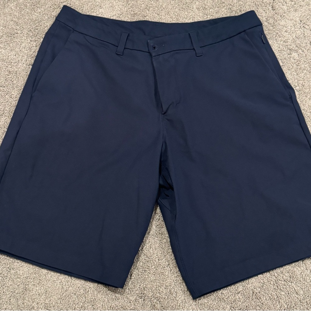 Lululemon Athletica Dark Blue Flat Front Shorts